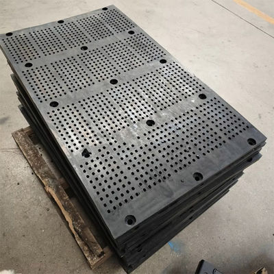 블랙 컬러 우수한 고무 스크린 패널 40 * 8mm 산업 진동 스크린
